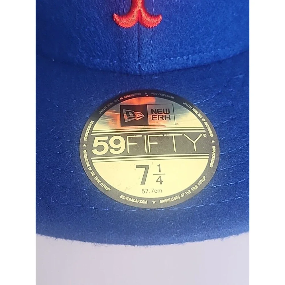 New York Mets New Era 59Fifty Classic Blue Fitted Hat Cap Size 7 1/4 New